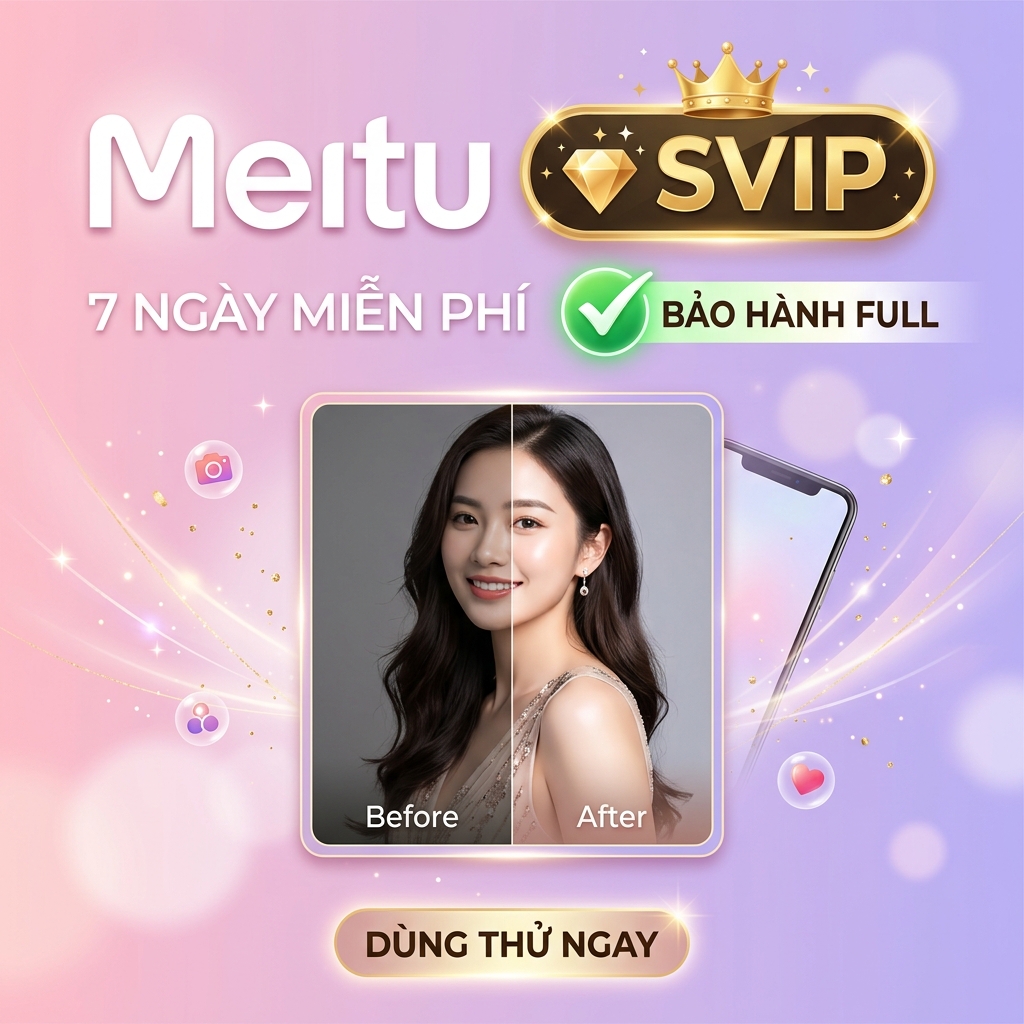 Meitu VIP 7 Ngày Bảo Hành Full